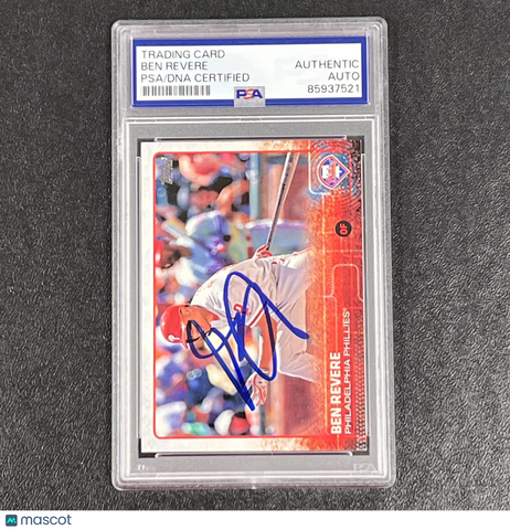 2015 Topps Series 1 #123 Ben Revere Signed Card Auto PSA Slabbed Phillies