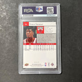 2009-10 Upper Deck Basketball #26 Tyrus Thomas Signed Card AUTO PSA Slabbed Bull