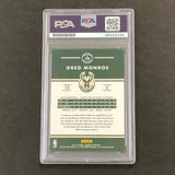 2015-16 Donruss Basketball #186 Greg Monroe Signed Card AUTO PSA Slabbed Bucks