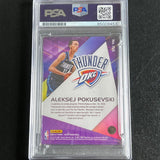 2020-21 Panini Recon #156 Aleksej Pokusevski Signed Card AUTO PSA Slabbed RC Thu