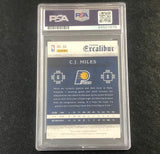 2015-16 Panini Excalibur #64 C.J. Miles Signed Card PSA Slabbed Pacers