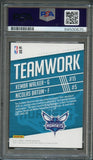 2016-17 Prestige Teamwork #10 Nicolas Batum Signed Card AUTO 10 PSA Slabbed Horn