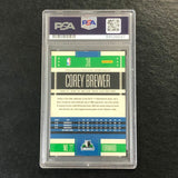 2010-11 Classics Basketball #38 Corey Brewer Signed Card AUTO PSA Slabbed Timber