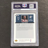 2002-03 Upper Deck MVP #192 Kwame Brown Signed Card Auto PSA Slabbed Wizards