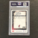 2008-09 NBA Fleer #100 Dorell Wright Signed Card AUTO PSA Slabbed Heat