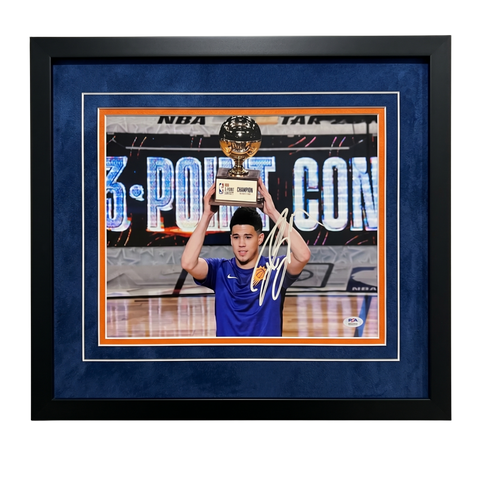 Devin Booker Phoenix Suns Signed Basketball 11x14 Custom Framed Photo PSA