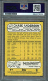2017 Topps Heritage High Numbers #644 Chase Anderson Signed Card PSA Slabbed Aut