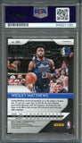 2018-19 Prizm Red White & Blue #290 Wesley Matthews Signed Card AUTO PSA Slabbed