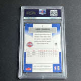 2007-08 Fleer #2 Amir Johnson Signed Card AUTO PSA Slabbed Pistons