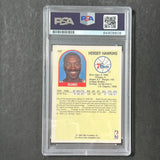 1988-89 Topps #137 Hersey Hawkins Signed Card Auto PSA Slabbed 76ers