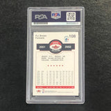 2001-02 Fleer Shoebox Collection #108 PJ BROWN Signed AUTO PSA Slabbed Hornets