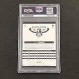 2014-15 Panini NBA Hoops #21 Jeff Teague Signed Card PSA Slabbed Hawks