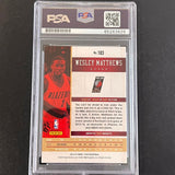 2013-14 Panini Elite #103 Wesley Matthews Signed Card AUTO PSA Slabbed Trail Bla