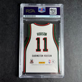 2010-11 Panini Threads #6 Darington Hobson Signed Card Auto PSA Slabbed Bucks