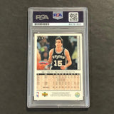 1993-94 Upper Deck Collector's Choice #115 Vinny Del Negro Signed Card Auto PSA