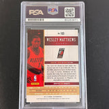 2013-14 Panini Elite #103 Wesley Matthews Signed Card AUTO PSA Slabbed Trail Bla