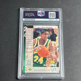 1992-93 Upper Deck #317 Bill Cartwright Signed Card Auto PSA Slabbed Supersonics