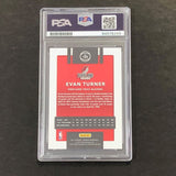 2017-18 Donruss #124 Evan Turner Signed Card AUTO PSA Slabbed Trailblazers