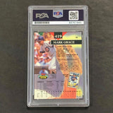 1993 Topps Stadium Club #419 Mark Grace Signed Card PSA Slabbed Auto Cubs