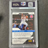 2018-19 Panini Prizm #142 Reggie Jackson Signed Card AUTO PSA Slabbed Pistons