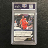 2018-19 Panini Prizm Pink Ice #157 Nikola Mirotic Signed Card AUTO PSA Slabbed P