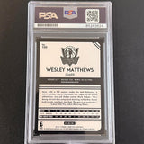 2016-17 Panini- Complete #199 Wesley Matthews Signed Card AUTO PSA Slabbed Maver