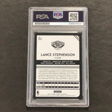 2016-17 Panini Complete #257 Lance Stephenson Signed Card Auto PSA Slabbed Pelicans