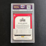 2019-20 Panini Hoops Premium Stock #57 Reggie Jackson Signed Card AUTO PSA Slabb