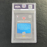 2017-18 Donruss Optic Rated Rookie #166 Damyean Dotson Signed Card AUTO PSA Slab