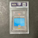 2017-18 Donruss Optic Rated Rookie #166 Damyean Dotson Signed Card AUTO PSA Slab