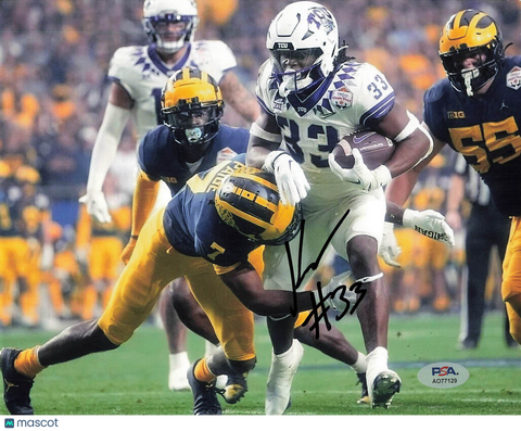 Kendre Miller Signed TCU Horned Frogs Football 8x10 Photo PSA Autographed