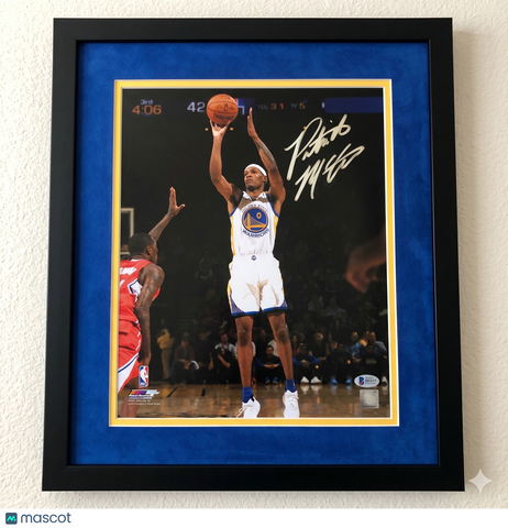 Patrick McCaw Golden State Warriors Signed 11x14 Custom Framed Photo BAS Auth