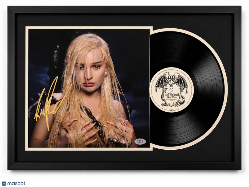 Kim Petras Signed Feed The Beast Custom Framed Vinyl Album PSA Autographed