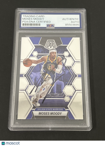 2022-23 Panini Prizm Mosaic #161 Moses Moody signed card PSA