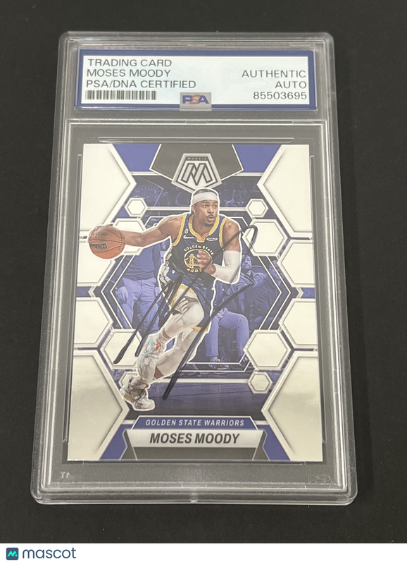 2022-23 Panini Prizm Mosaic #161 Moses Moody signed card PSA