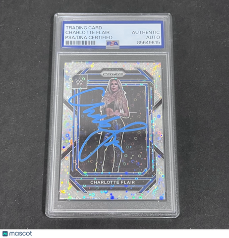 2023 Charlotte Flair Panini Prizm#123 Signed Card PSA Auto Auth Autographed