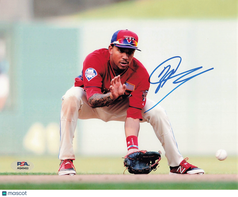 J.P. Crawford Team USA in All-Star Futures Game Signed Baseball 8x10 Photo PSA