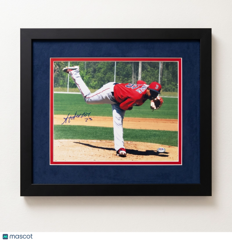 Anderson Espinoza Boston Red Sox Signed 11x14 Custom Framed Photo PSA