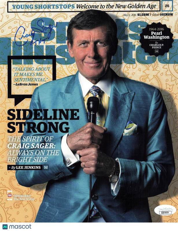 Craig Sager Signed Basketball Sports Illustrated 8x10 Photo JSA Autographed
