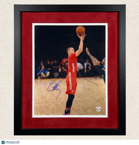 Stephen Curry Golden State Warriors Signed 16x20 Custom Framed Photo PSA