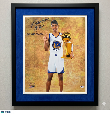 Patrick McCaw Golden State Warriors Signed 16x20 Custom Framed Photo PSA AUTH