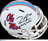 Trinidad Chambliss Signed Ole Miss Rebels Football Mini Helmet JSA Autographed