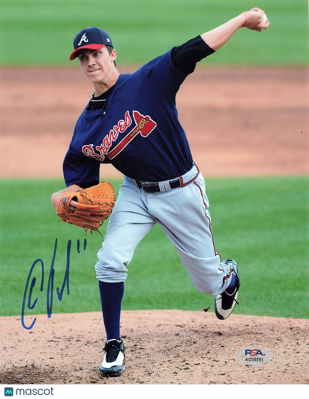 Carson Sands Atlanta Braves Signed 8x10 Photo PSA