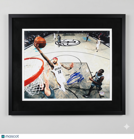 Brandon Ingram New Orleans Pelicans Signed 11x14 Custom Framed Photo PSA