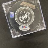 Leo Carlsson Signed Hockey Puck PSA Autographed Anaheim Ducks
