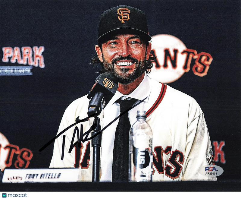 Tony Vitello San Francisco Giants Signed 8x10 Photo PSA Autographed