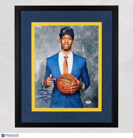 Rodney Hood Utah Jazz Signed Basketball 11x14 Custom Framed Photo PSA