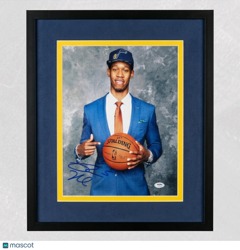 Rodney Hood Utah Jazz Signed Basketball 11x14 Custom Framed Photo PSA