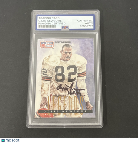 1991 NFL Pro Set #699 Ozzie Newsome Legends signed card PSA