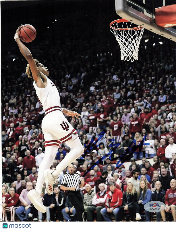 Romeo Langford Indiana Hoosiers Signed Basketball 8x10 Photo PSA